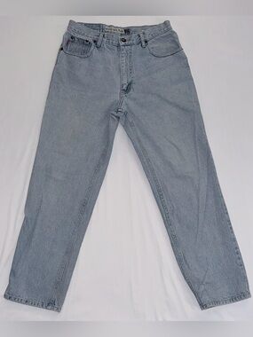 Vintage 90s Bugle Boy 750 Relaxed Retro Light Blue 100% Cotton Denim Y2K Jeans